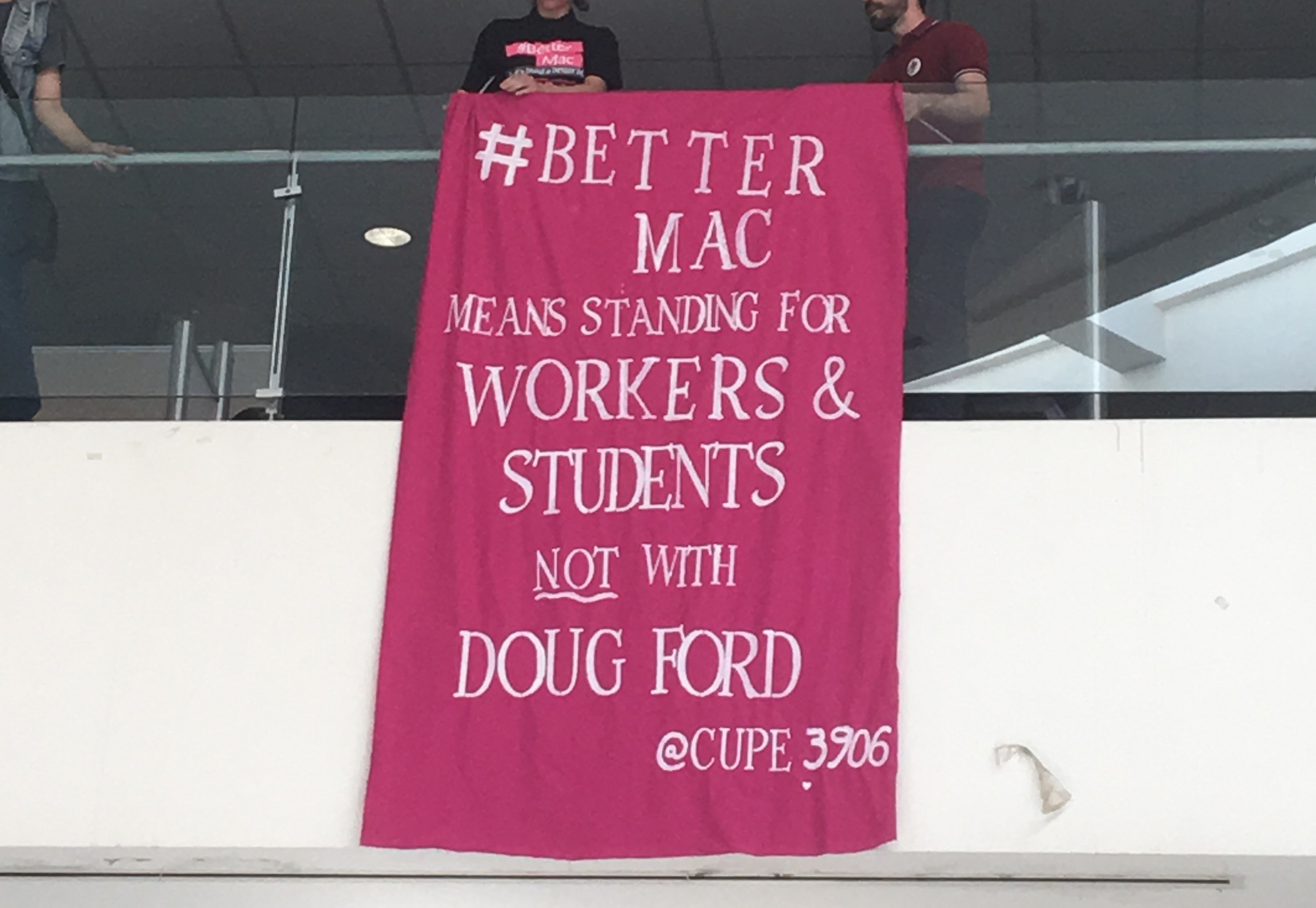 Banner Drop at McMaster University
