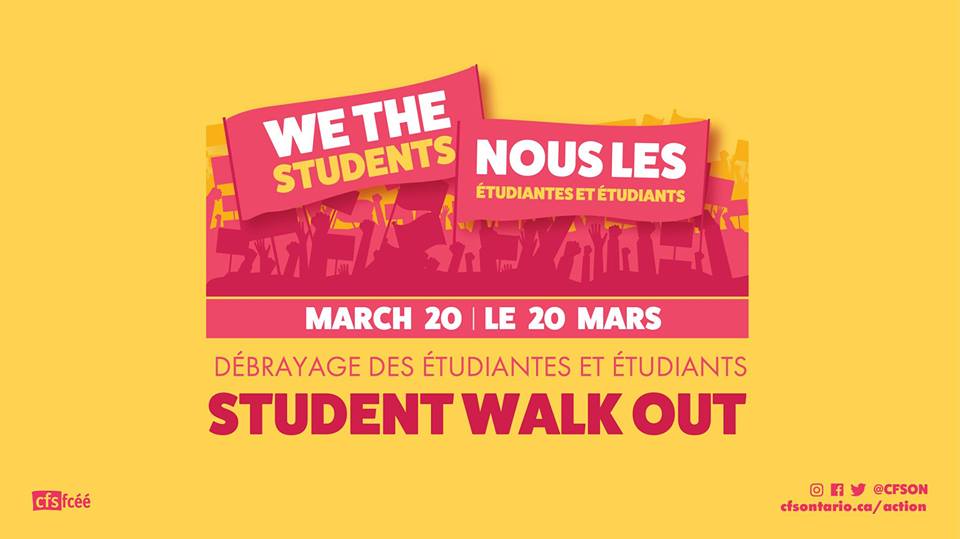 Student Walkout at Noon on March 20